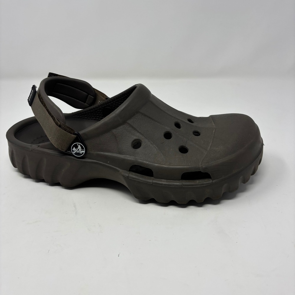 Crocs Duet Sport Clogs Espresso Brown Mens 9 Womens 11 Outdoor Comfort Shoes